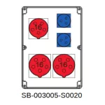 ROZDZIELNICA PRZENOŚNA;3X5X16A;2X2P+PE;IP54;KABEL+ STOJAK METALOWY NISKI