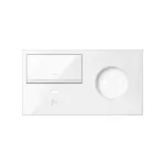 Simon 100 W100-10020262X-130 Panel 2-krotny: 1 gniazdo + 1 ściemniacz + 1 ładowarka USB C (lewa strona); biały