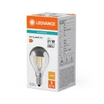 Lampa LED PERFORMANCE CLASS CLASSIC P Filament szkło przezroczyste Mirror Silver 31 non-dim 4W/827 E14 LEDVANCE