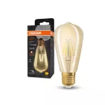 Lampa VINTAGE 1906 dim CLASSIC Edison Filament szkło przezroczyste GOLD 55 DIM 6.5W/824 E27 LEDVANCE