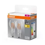 Lampa LED BASE CLASSIC A40 4W/827 230V Filament szkło przezroczyste E27 10X2 OSRAM