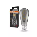 Lampa VINTAGE 1906 CLASSIC Edison Filament szkło przezroczyste SMOKE 16 non-dim 4W/818 E27 LEDVANCE
