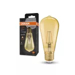 Lampa VINTAGE 1906 CLASSIC Edison Filament szkło przezroczyste GOLD 22 non-dim 2.5W/824 E27 LEDVANCE