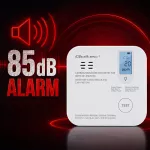 Qoltec Certyfikowany bezprzewodowy Czujnik tlenku węgla (czadu) z baterią | detektor CO | TUYA | Wi-fi | żywotność sensora 10 lat | alarm 85dB | LED