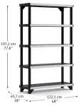 KETER REGAŁ 5 PÓŁEK 122x46x197cm