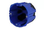 Puszka do pustych ścian PRIMEBOX, głęboka 60mm, fi74, łączeniowa, z wkrętami, wiatroszczelna, bezhalogenowa, niebieska 850st C, IP30