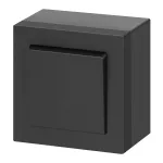 Łącznik n/t jednobiegunowy Malta, 10 A, 250 V, WNT-1M, czarny mat