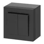 Łącznik n/t świecznikowy Malta, 10 A, 250 V, WNT-2M, czarny mat