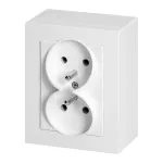 Gniazdo podwójne n/t 2x2P+Z Malta, 16 A, 250 V, NT-6M, biały