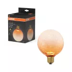 Lampa LED Z KLOSZEM WYKONANYM ZE SZKŁA RYFLOWANEGO LFLATCRKGLR 3,5W/827 230VOG E27 6X1OSRAM