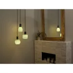 Lampa LED Z KOLOROWYM SZKLANYM KLOSZEM
