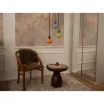 Lampa LED Z KOLOROWYM SZKLANYM KLOSZEM