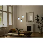 Lampa LED Z KOLOROWYM SZKLANYM KLOSZEM