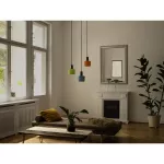 Lampa LED Z KOLOROWYM SZKLANYM KLOSZEM