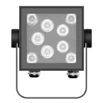 Oprawa AR FLO SQ V 18W 830 SYM30 BK DA EUELEDV