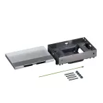 Puszka do podłóg betonowych, o pojemności 8 modułów (22,5x45 mm) montowanych pionowo, z pokrywą licowaną z metalu, obciąż. 5 kN