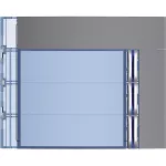 SFERA: PLAKIETKA MODUŁU Z 4 PRZYCISKAMI - 3 PRZYCISKI - STALOWOSZARA