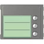 SFERA: PLAKIETKA MODUŁU Z 4 PRZYCISKAMI - 3 PRZYCISKI - SOLID