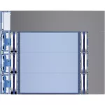 SFERA: PLAKIETKA MODUŁU Z 2X4 PRZYCISKAMI - 2X3 PRZYCISKI - STALOWOSZARA