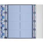 SFERA: PLAKIETKA MODUŁU Z 2X4 PRZYCISKAMI - 2X4 PRZYCISKI - ALUMINIUM
