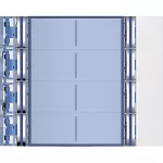 SFERA: PLAKIETKA MODUŁU Z 2X4 PRZYCISKAMI - 2X4 PRZYCISKI - BIAŁA
