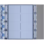 SFERA: PLAKIETKA MODUŁU Z 2X4 PRZYCISKAMI - 2X4 PRZYCISKI - STALOWOSZARA