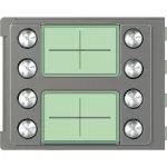 SFERA: PLAKIETKA MODUŁU Z 2X4 PRZYCISKAMI - 2X4 PRZYCISKI - SOLID