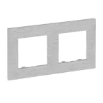 Niloe Step - ramka podwójna 2x - kolor aluminium szczotkowane