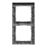 SUNO - Ramka - 2x, Aluminium szczotkowane