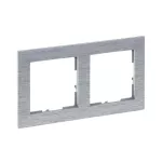 SUNO - Ramka - 2x, Aluminium szczotkowane
