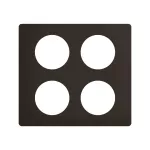 CELIANE 3 - RAMKA POCZWÓRNA SPECJALNA (2X2=2X4 MODUŁY) - KOLOR: CZERŃ MATOWA