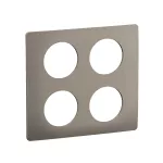 CELIANE 3 - RAMKA POCZWÓRNA SPECJALNA (2X2=2X4 MODUŁY) - KOLOR: STAL SATYNOWA IMITACJA