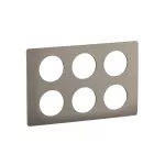 CELIANE 3 - RAMKA SZEŚCIOKROTNA SPECJALNA (2X3=2X6 MODUŁÓW) - KOLOR: STAL SATYNOWA IMITACJA