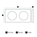 CELIANE 3 - RAMKA PODWÓJNA (2X2 MODUŁY) - KOLOR: KOBALT