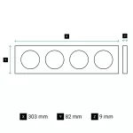 CELIANE 3 - RAMKA POCZWÓRNA (4X2 MODUŁY) - KOLOR: KOBALT