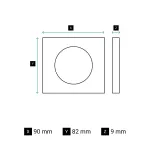 CELIANE 3 - RAMKA POJEDYNCZA (1X2 MODUŁY) - KOLOR: POPIEL