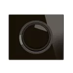 CELIANE 3 - PLAKIETKA ŁĄCZNIKA / PRZYCISKU RING - KOLOR: SZKŁO ONYX (CZARNE)