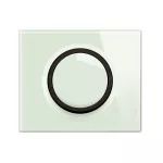 CELIANE 3 - PLAKIETKA ŁĄCZNIKA / PRZYCISKU RING - KOLOR: SZKŁO OPAL (BIAŁE)