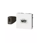 Gniazdo Mosaic HDMI 2-modułowe białe