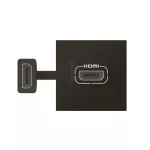 MOSAIC - Gniazdo HDMI 2.0 typ A z kablem przyłączeniowym - kolor czarny matowy