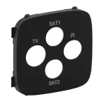VALENA ALLURE - PLAKIETKA GNIAZDA TV-RD-SAT-SAT CZARNA