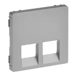 VALENA LIFE PLAKIETKA GNIAZDA 2 x RJ 45 ALUMINIUM