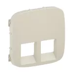 VALENA ALLURE - PLAKIETKA KREMOWA GNIAZDA PODWÓJNEGO 2XRJ11 LUB 2XRJ45 LUB RJ11/RJ45