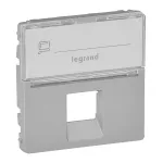 VALENA LIFE PLAKIETKA Z ETYKIETĄ GNIAZDA 1 x RJ 45 kat. 6A UTP ALUMINIUM