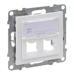 SUNO - Adapter SYSTIMAX podwójny, Biały