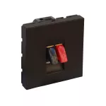 MOSAIC GNIAZDO GŁOŚNIKOWE ZŁĄCZA 4 MM2 - 2 MODUŁY ANTRACYT