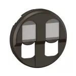 CELIANE 3 - PLAKIETKA GNIAZD PODWÓJNYCH RJ 45 - KOLOR: CZARNY