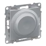 SUNO - Ściemniacz obrotowy - 240 V~ - 50 Hz - 5 - 75 W ( 10 lamp maks.) dla lamp LED z opcją ściemniania - bez zacisku neutralnego, Aluminium