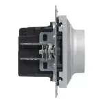 SUNO - Ściemniacz obrotowy - 240 V~ - 50 Hz - 5 - 75 W ( 10 lamp maks.) dla lamp LED z opcją ściemniania - bez zacisku neutralnego, Aluminium