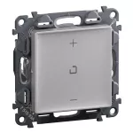 VALENA LIFE - ŚCIEMNIACZ PRZYCISKOWY Z ZACISKIEM NEUTRALNYM 150 W ALUMINIUM